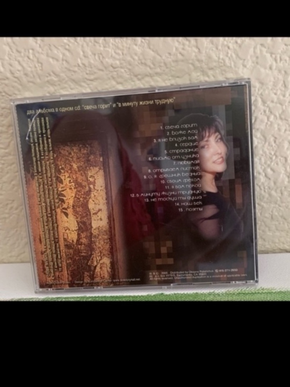 Home Art Decorative Wall CD Case Display - Brown Accent